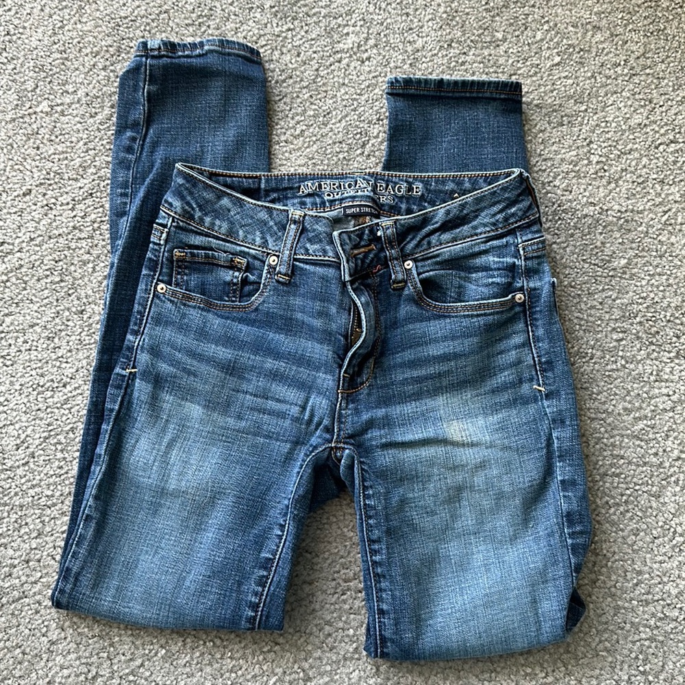 0 short American eagle super stretch skinny jeans